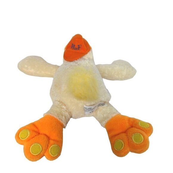 Fiesta Yellow Lying Duck Orange Cap Worlds of Fun Plush Stuffed Animal 12" - Picture 3 of 8